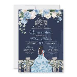 Midnight Blue Cinderella Princess Quinceañera