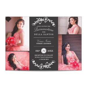 Midnight Garden Quinceañera Invite