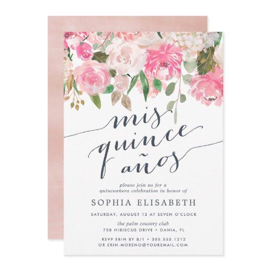 Midsummer Floral | Elegant Watercolor Quinceanera