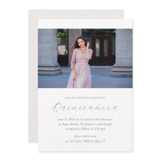 Minimal and Modern Quinceañera Photo Blush Pink