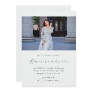Minimal Blue Quinceañera Photo