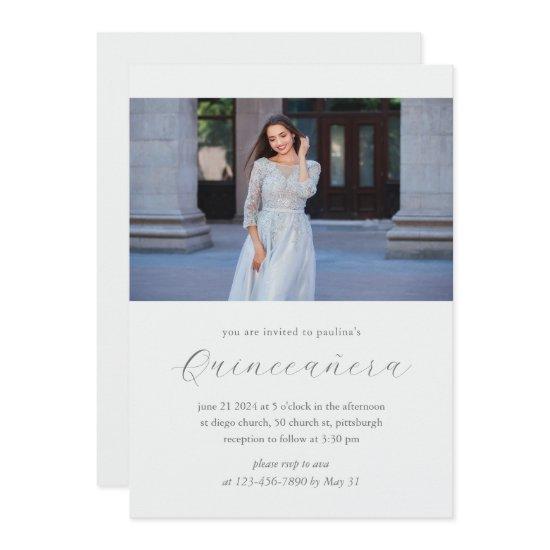 Minimal Blue Quinceañera Photo