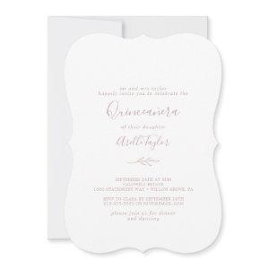 Minimal Leaf | Blush Pink Quinceañera