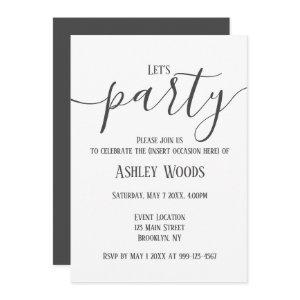Minimalist Any Occasion Party Celebration