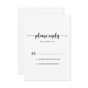 Minimalist Calligraphy RSVP