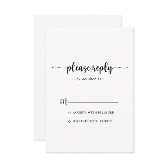 Minimalist Calligraphy RSVP