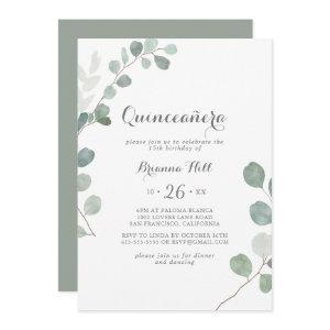 Minimalist Greenery Eucalyptus Quinceañera