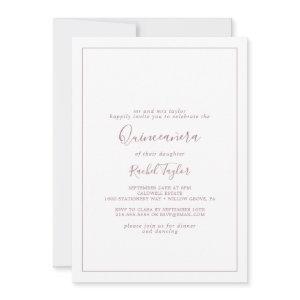 Minimalist Rose Gold Quinceañera