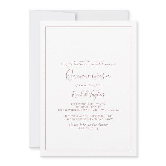 Minimalist Rose Gold Quinceañera