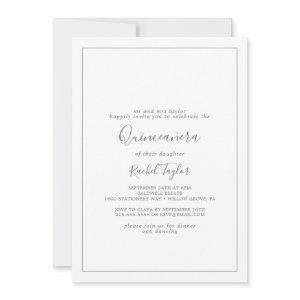 Minimalist Silver Quinceañera