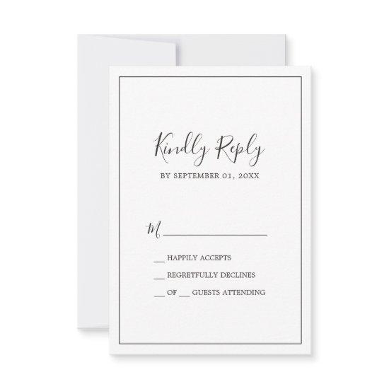 Minimalist Simple RSVP Card