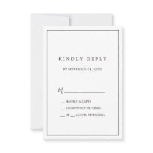 Minimalist Typography Simple RSVP Card
