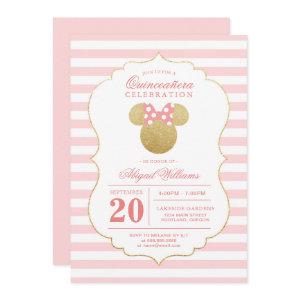 Minnie Mouse | Gold & Pink Quinceañera Celebration