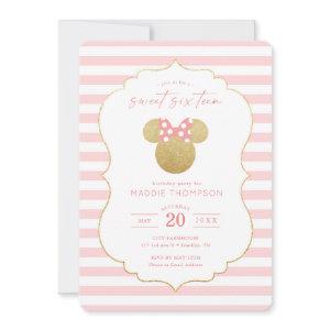 Minnie Mouse | Gold & Pink Sweet Sixteen Sixteen
