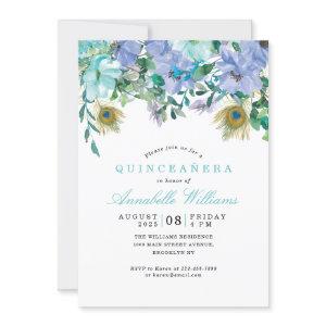 Mint Green Blue Floral QUINCEAÑERA Vintage Boho