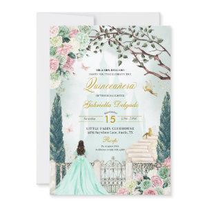 Mint Green Fairytale Enchanted Garden Quinceanera