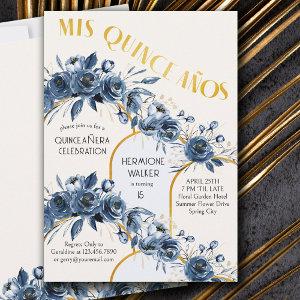 Mis Quince Anos Gold Arch Blue Rose 15th Birthday
