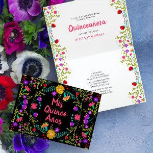 Mis Quince Anos Mexican Fiesta Black Quinceanera