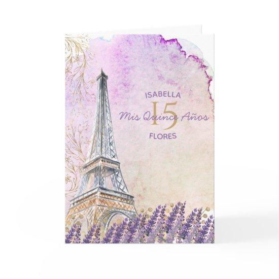 Mis Quince Anos Paris Eiffel Tower Lavender