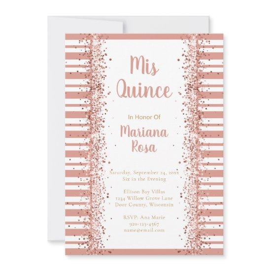 Mis Quince Blush Pink Glitter Quinceañera 15th