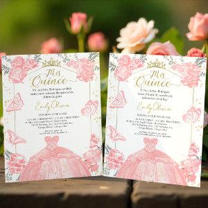 Mis Quince Budget  Bilingual Pink Floral