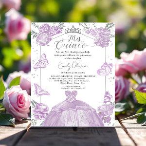 Mis Quince Budget  Lavender Dress Floral