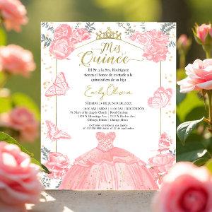 Mis quince Budget  Spanish Pink Floral