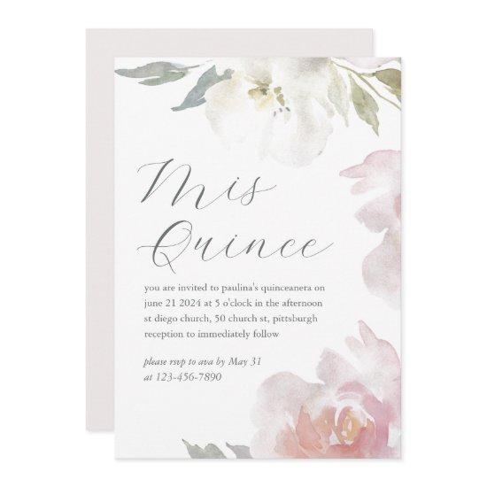 Mis Quince Floral 15 Years Birthday Quinceañera