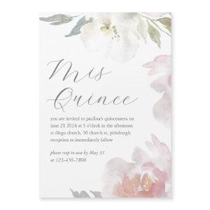 Mis Quince Floral 15 Years Birthday Quinceañera Magnetic