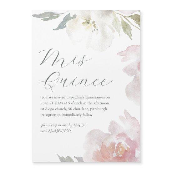 Mis Quince Floral 15 Years Birthday Quinceañera Magnetic