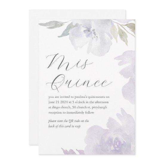 Mis Quince Floral Birthday Quinceañera QR Code