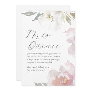 Mis Quince Floral Birthday Quinceañera QR Code