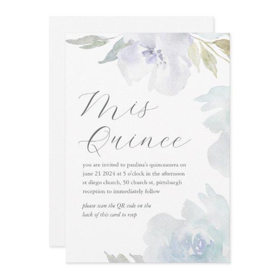 Mis Quince Floral Birthday Quinceañera QR Code