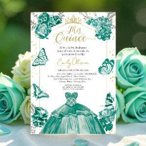 Mis Quince  Spanish Emerald Green Dress