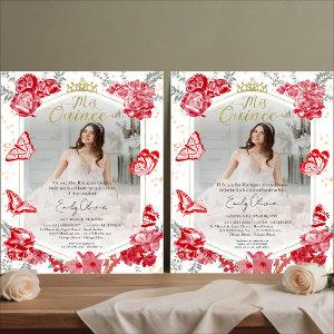 Mis Quince Photo Budget  Bilingual Red