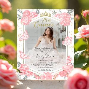 Mis Quince Photo Budget  Pink Floral
