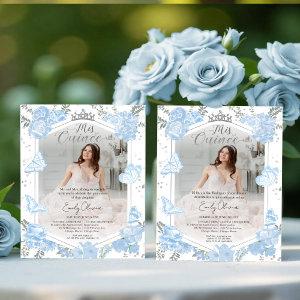 Mis Quince Photo  Bilingual Dusty Blue