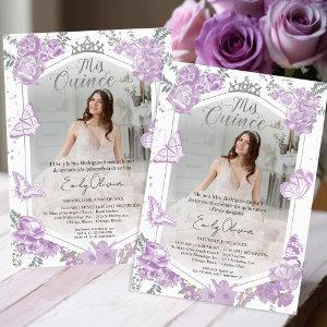 Mis Quince Photo  Bilingual Lavender