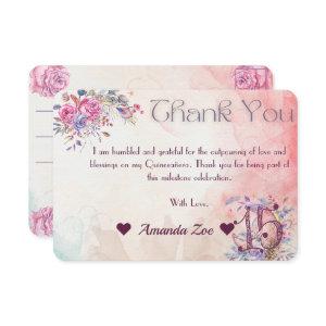 Mis Quince Thank you Note