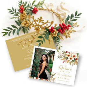 Mis XV Delicate Christmas Spanish Floral Photo