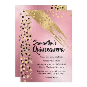 Modern abstract safari glitter gold pink party