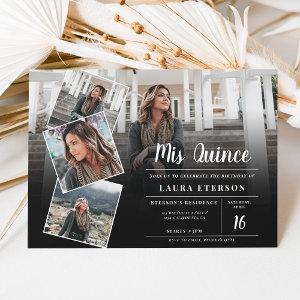 Modern black white minimalist photo Quinceanera