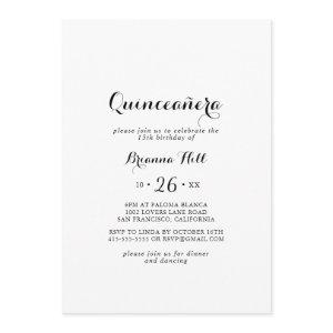 Modern Calligraphy Quinceañera