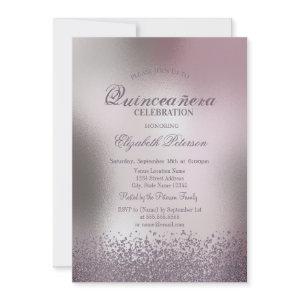 Modern Diamonds Rose Gold Metallic Quinceañera