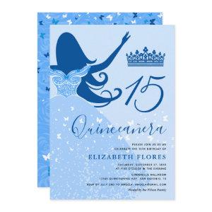 Modern Elegant Light Royal Blue Quinceanera