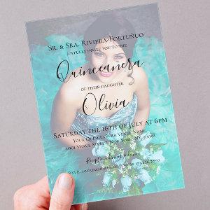 Modern Elegant Quinceanera 15th Birthday Photo Acrylic
