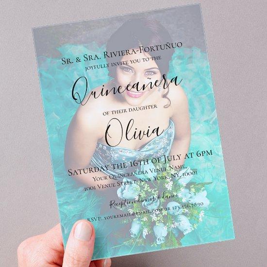 Modern Elegant Quinceanera 15th Birthday Photo Acrylic