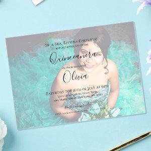 Modern Elegant Quinceanera 15th Birthday Photo Acrylic