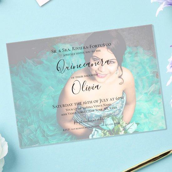 Modern Elegant Quinceanera 15th Birthday Photo Acrylic
