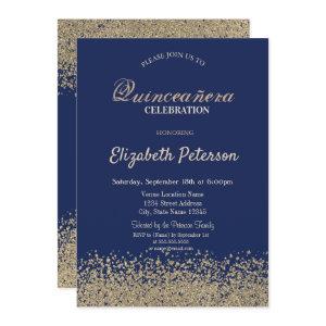 Modern Faux Gold Diamonds Quinceañera